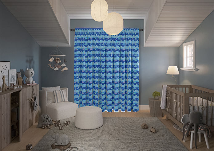 Cloudy Cosmos, Calm Blues - Made to Measure Curtains - Image 15